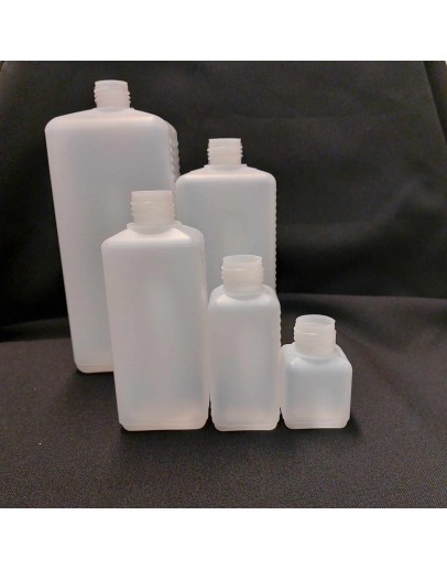 Fles plastiek HDPE rechthoekig 500 ml din 25-Huismerk