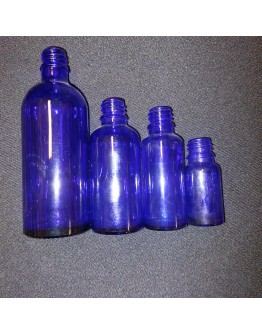 Fles glas blauw 10 ml din 18-Huismerk