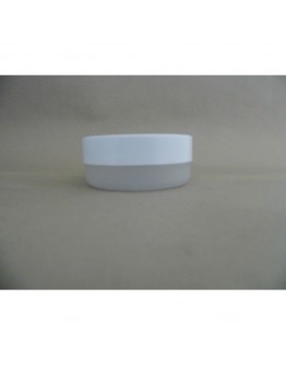 Crème pot PET plat MAT met witte dop b 100 ml