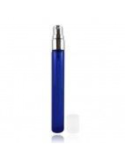 Fles glas blauw verstuiver mini sprayfles a 10 ml