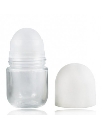 Fles glas helder roll-on roller fles (BOL) a 50 ml