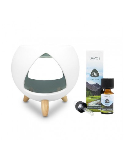 Aromaverdamper Cozy Aromaburner met Davos 10 ml-Chi