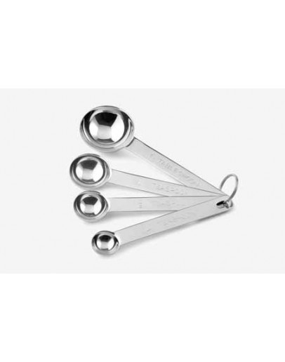 Maatlepeltjes thee inox set 1 tot 4 tassen