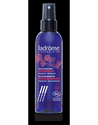 Geranium roosgeranium bloesemwater hydrolaat bio-Ladrôme 200 ml
