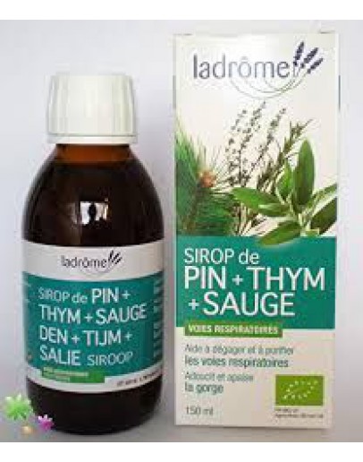 Den  tijm-salie siroop bio-Ladröme 150 ml